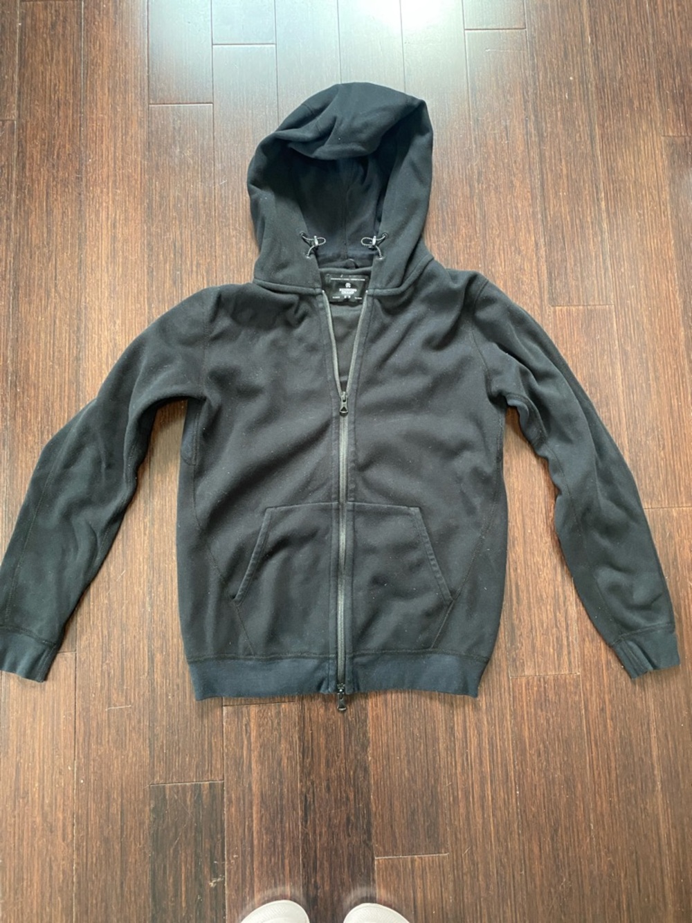Reigning Champ Black Full-Zip Hooded Sweatshirt